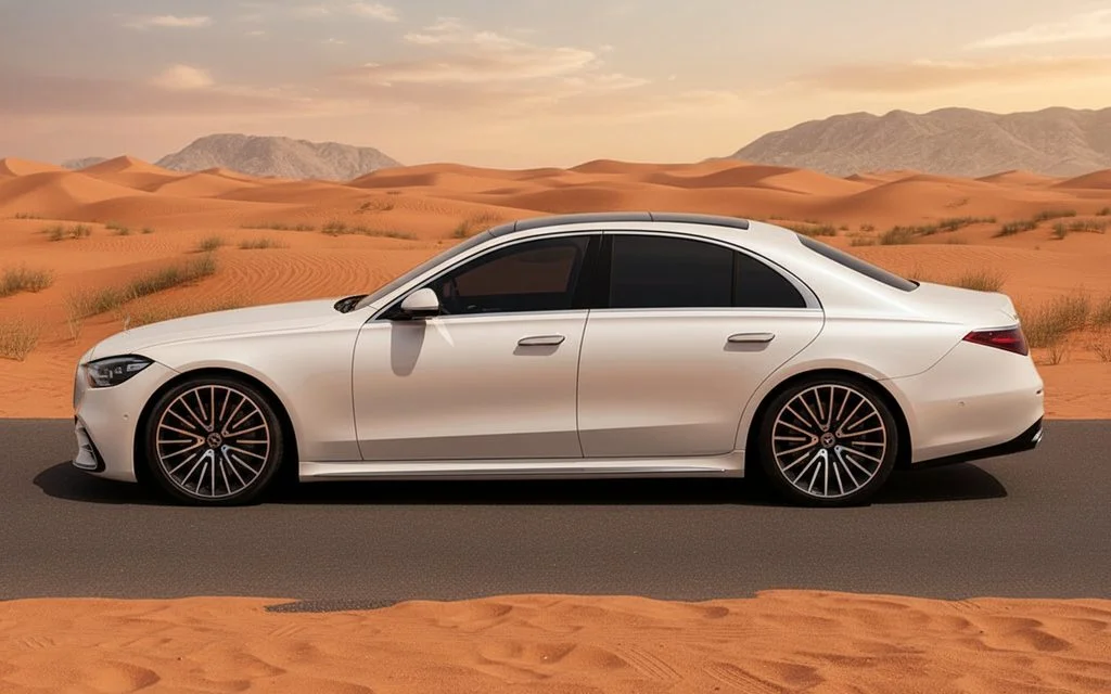 Mercedes S580 2023 White side profile