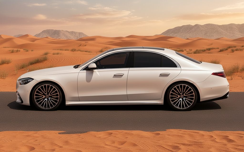 Mercedes S580 2023 White side profile