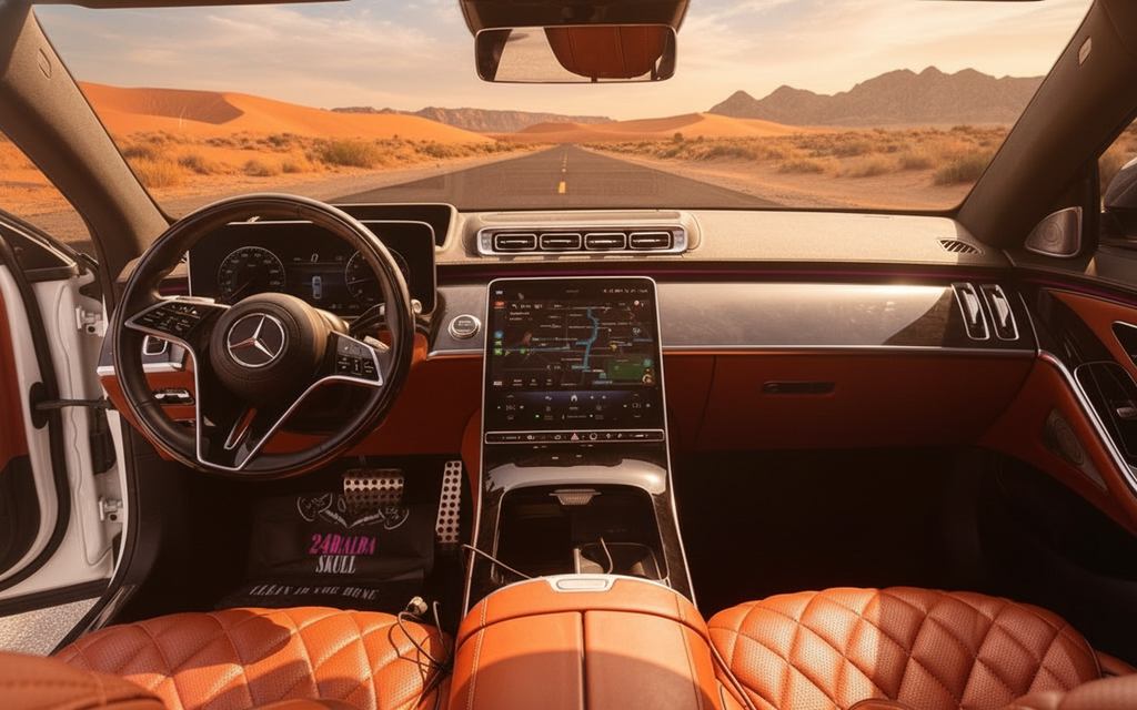 Mercedes S580 2023 dashboard and infotainment