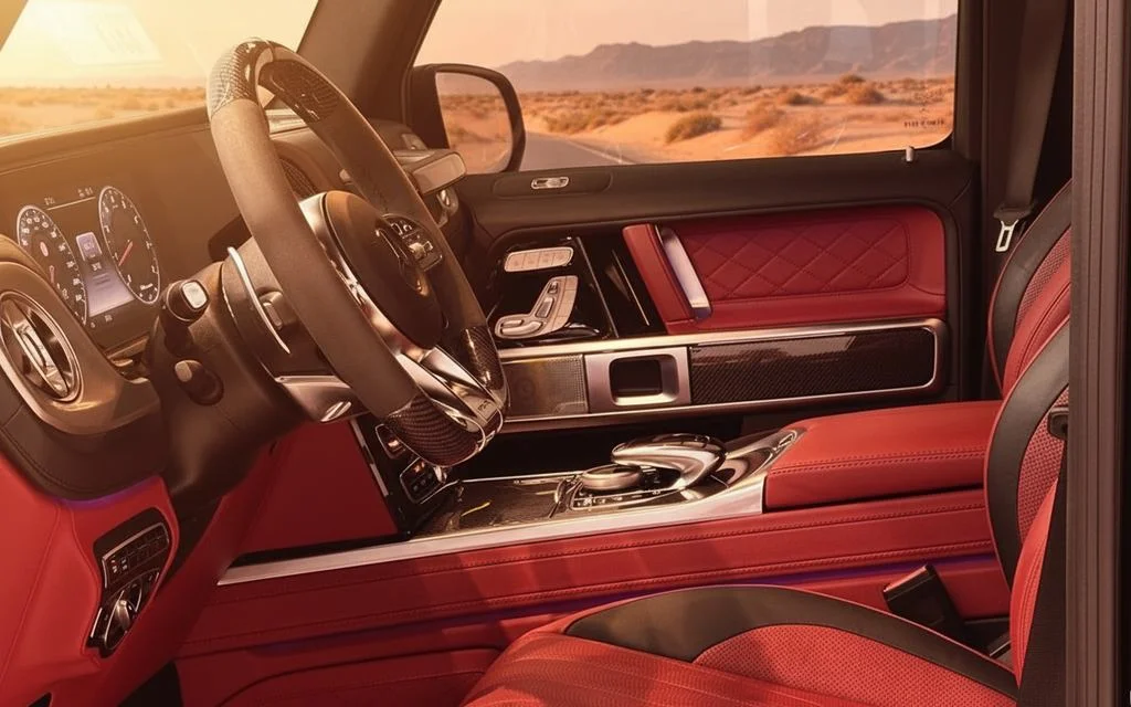 Mercedes G63 2022 interior view showing trim