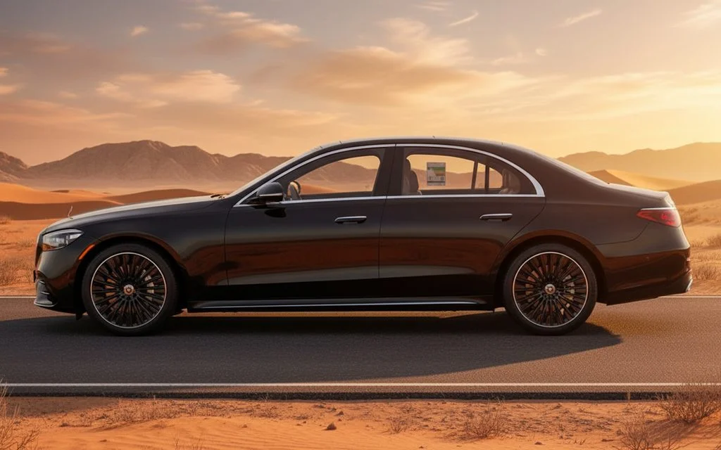 Mercedes E300 2024 Black side profile