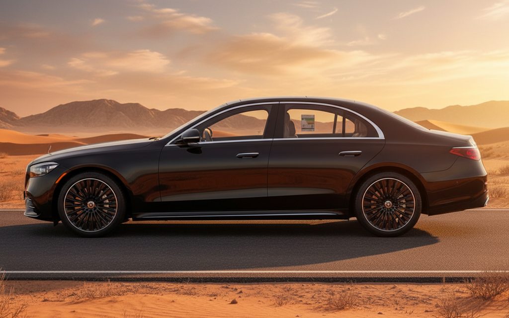 Mercedes E300 2024 Black side profile