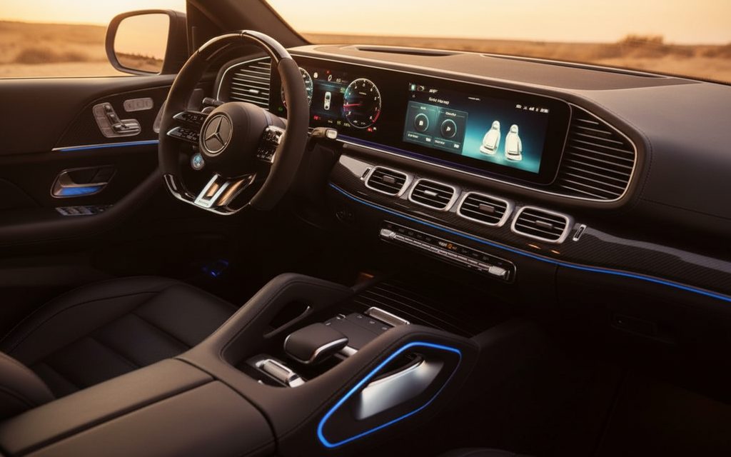 Mercedes Gle63 2024 dashboard and infotainment