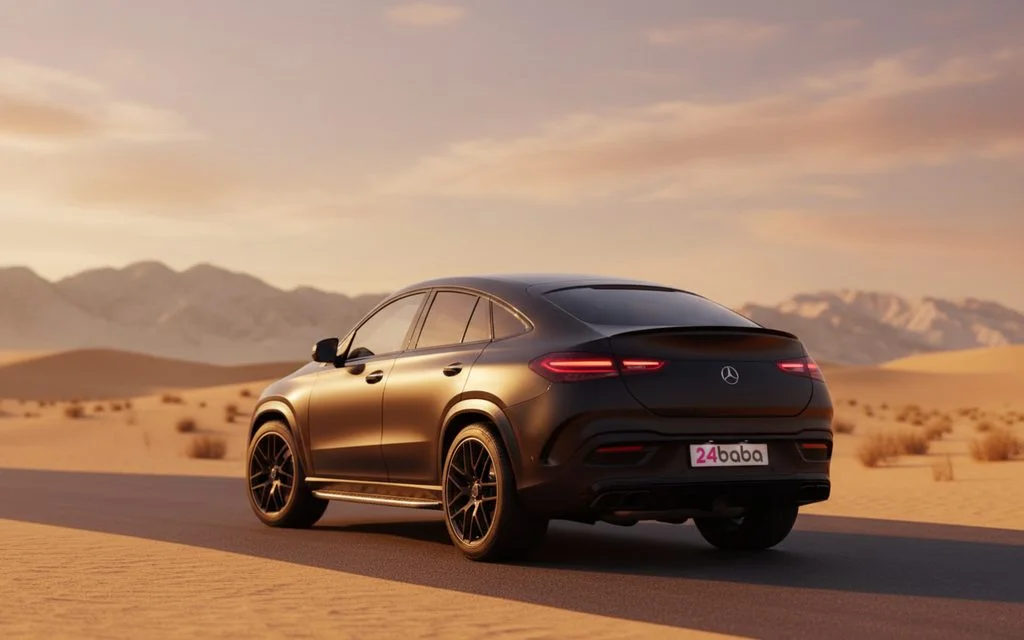 Mercedes Gle63 2024 Black rear view showing taillights