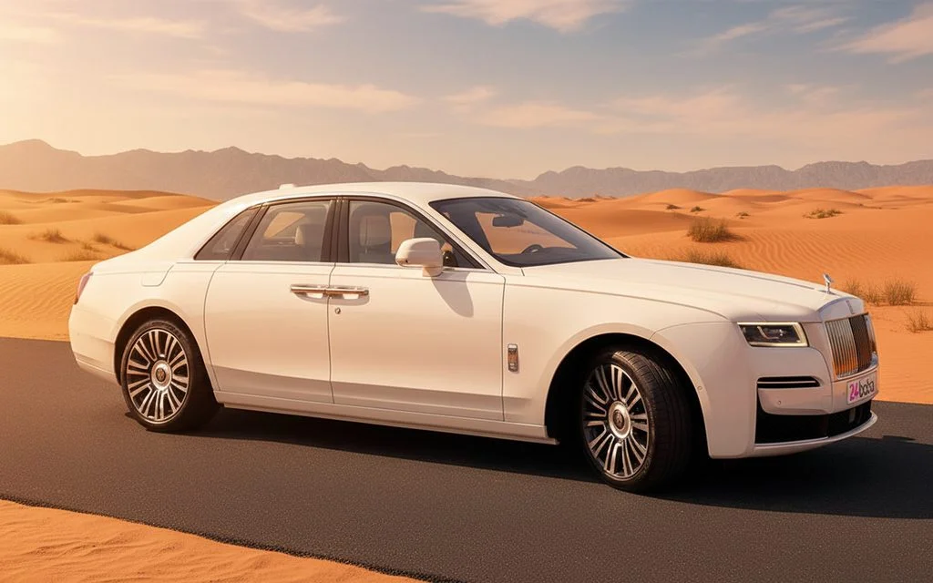 RollsRoyce Ghost 2021 White side profile