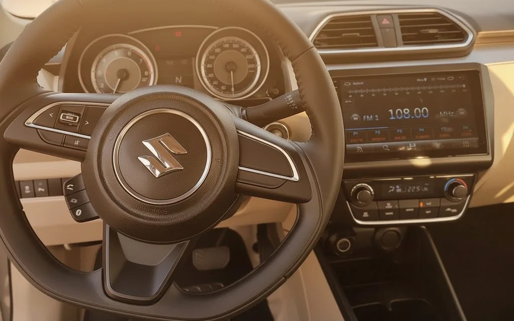 Suzuki Dzire 2024 interior view showing trim