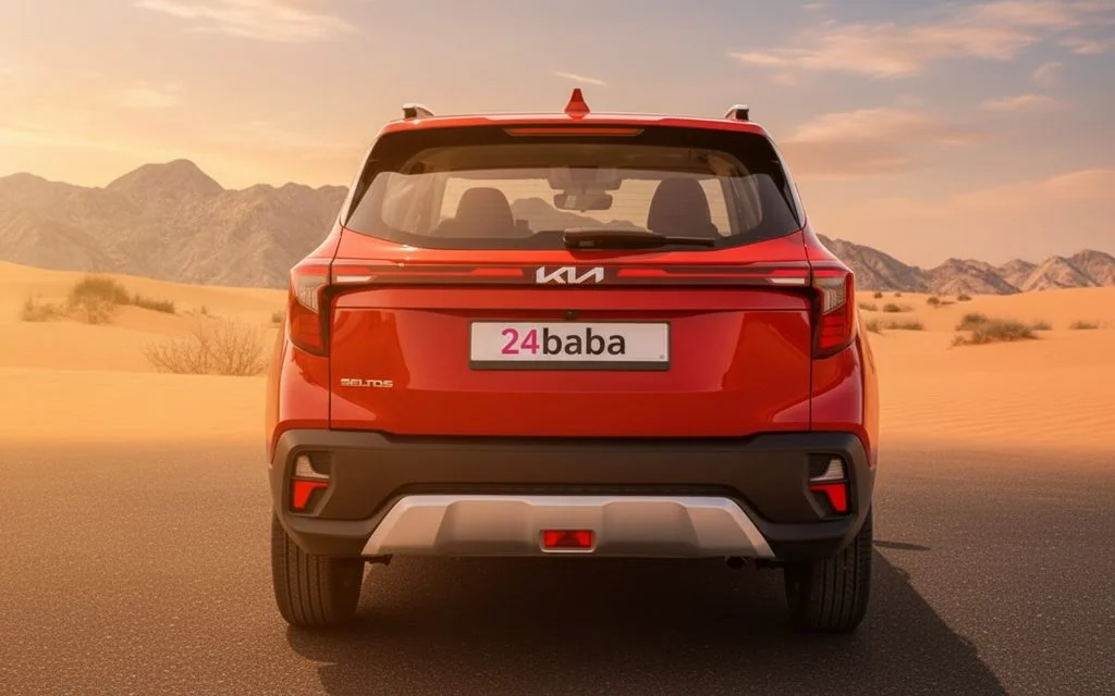 Kia Seltos 2022 Red rear view showing taillights