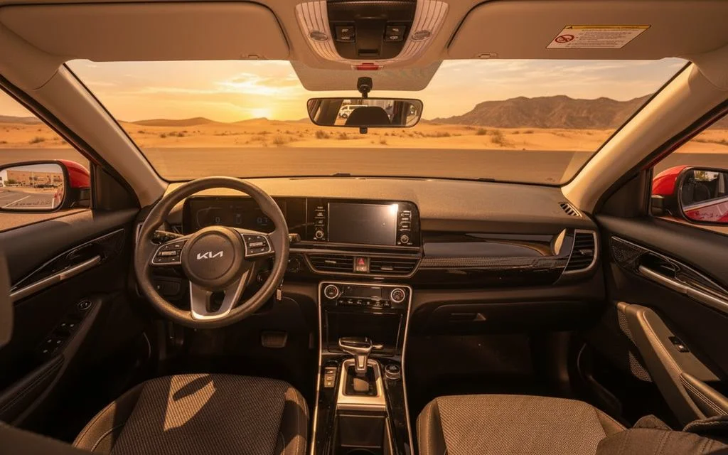 Kia Seltos 2022 interior view showing trim