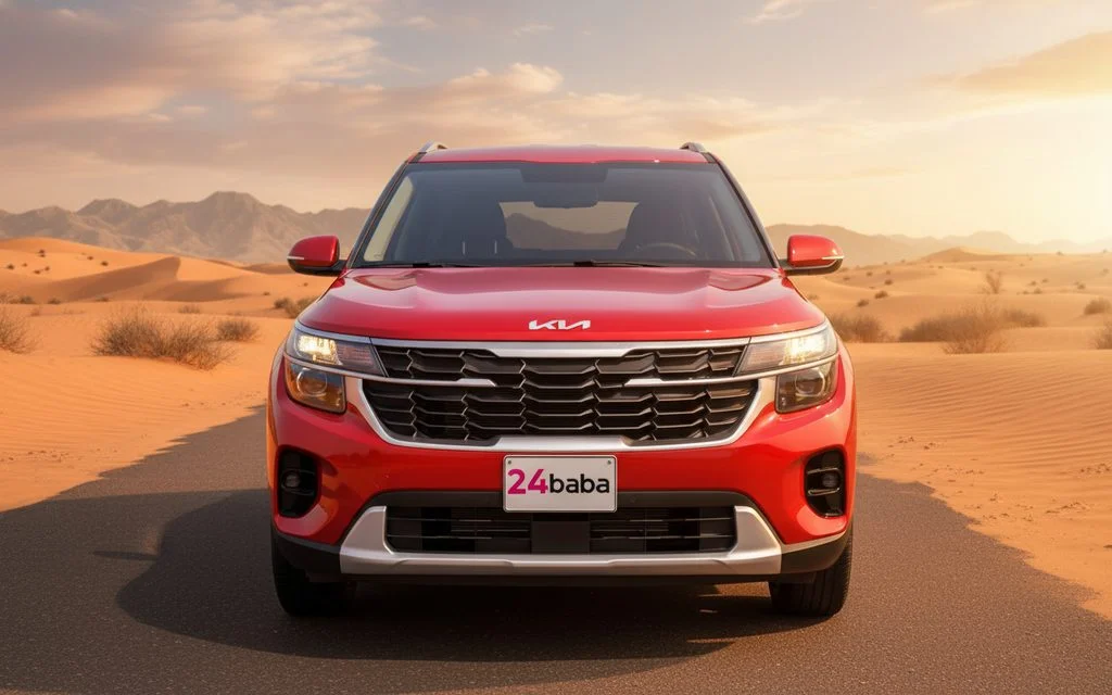 Kia Seltos 2022 Red front view with headlights
