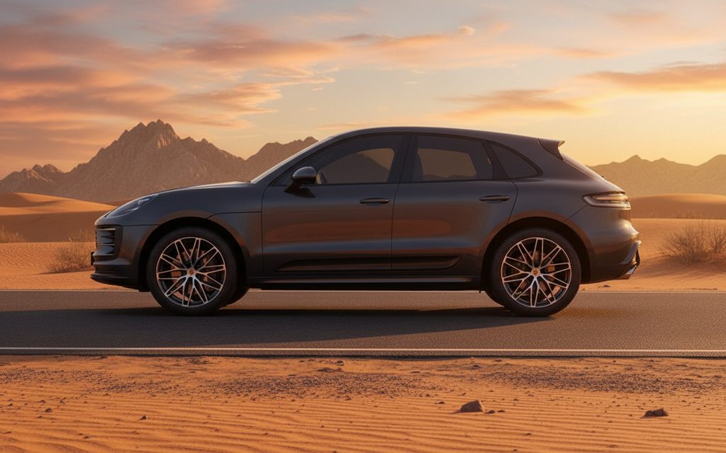 Porsche Macan 2024 Grey side profile