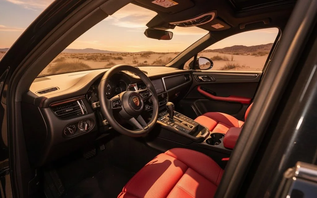 Porsche Macan 2024 interior view showing trim