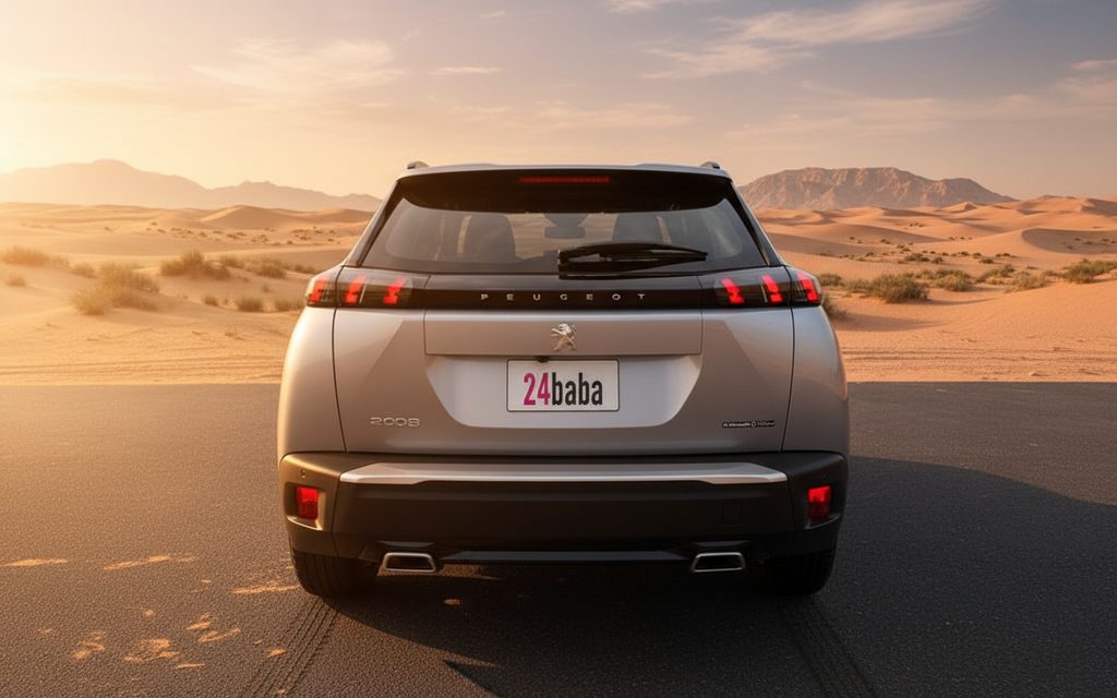Peugeot 2008 2023 Silver rear view showing taillights