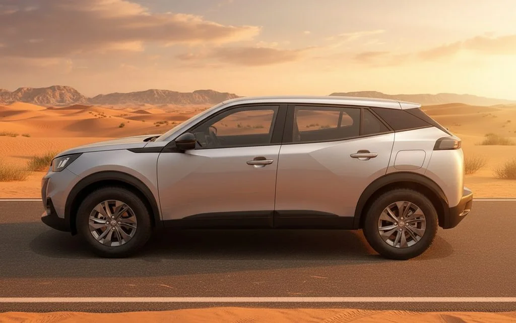 Peugeot 2008 2023 Silver side profile