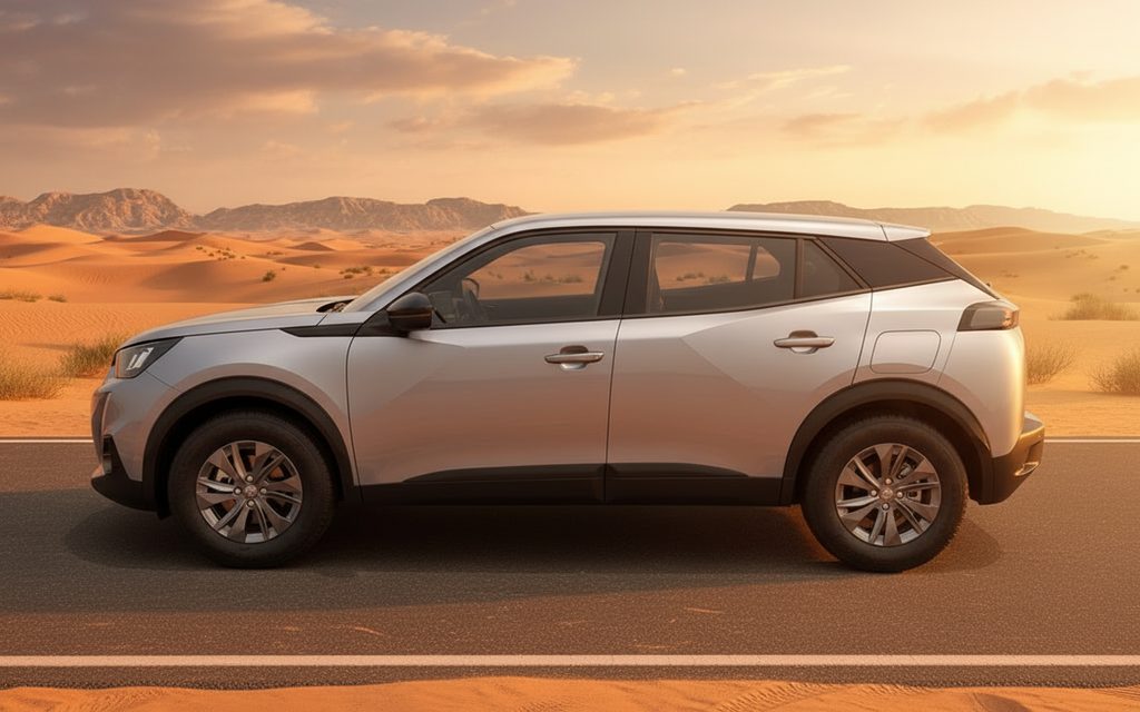 Peugeot 2008 2023 Silver side profile