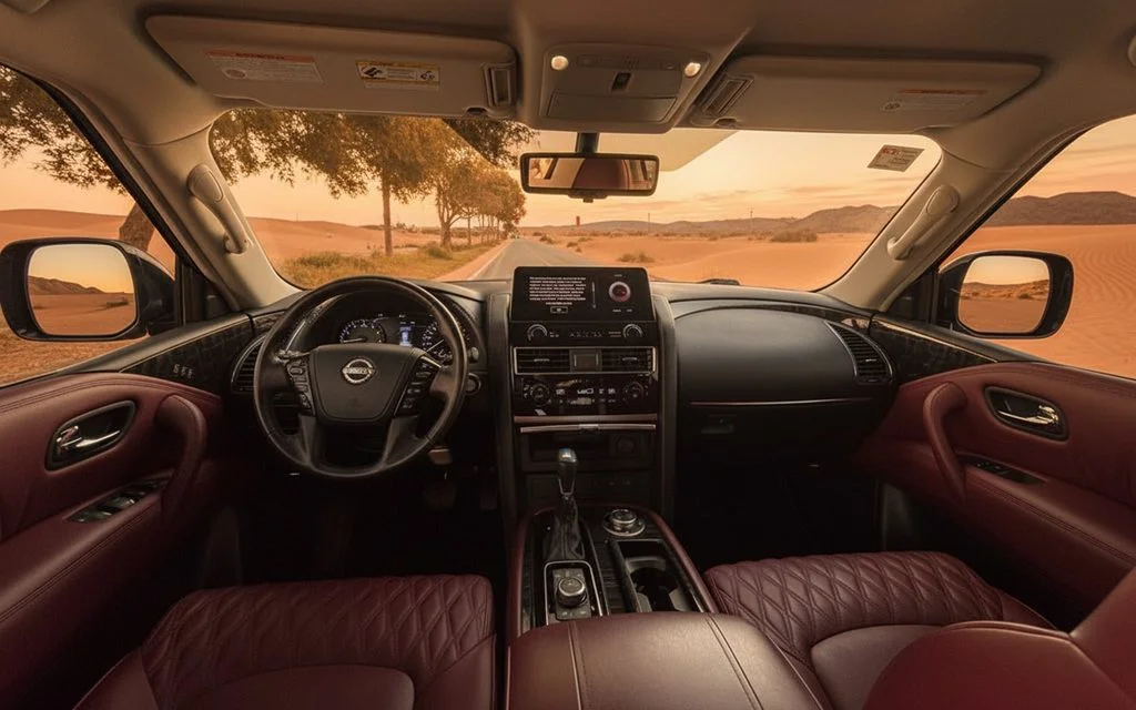Nissan Patrol 2023 interior view showing trim