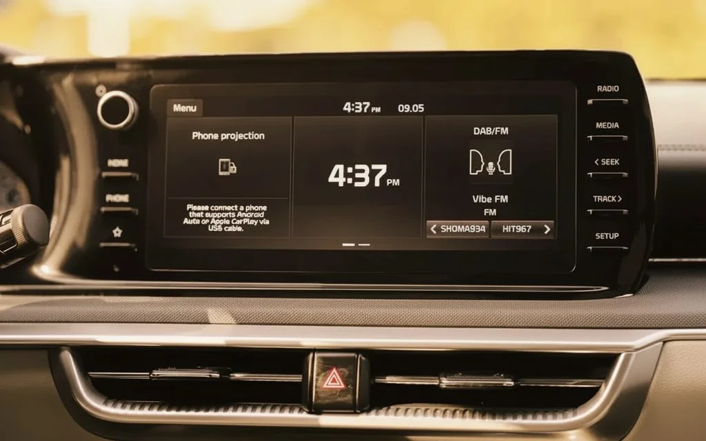 Kia K5 2023 interior view showing trim