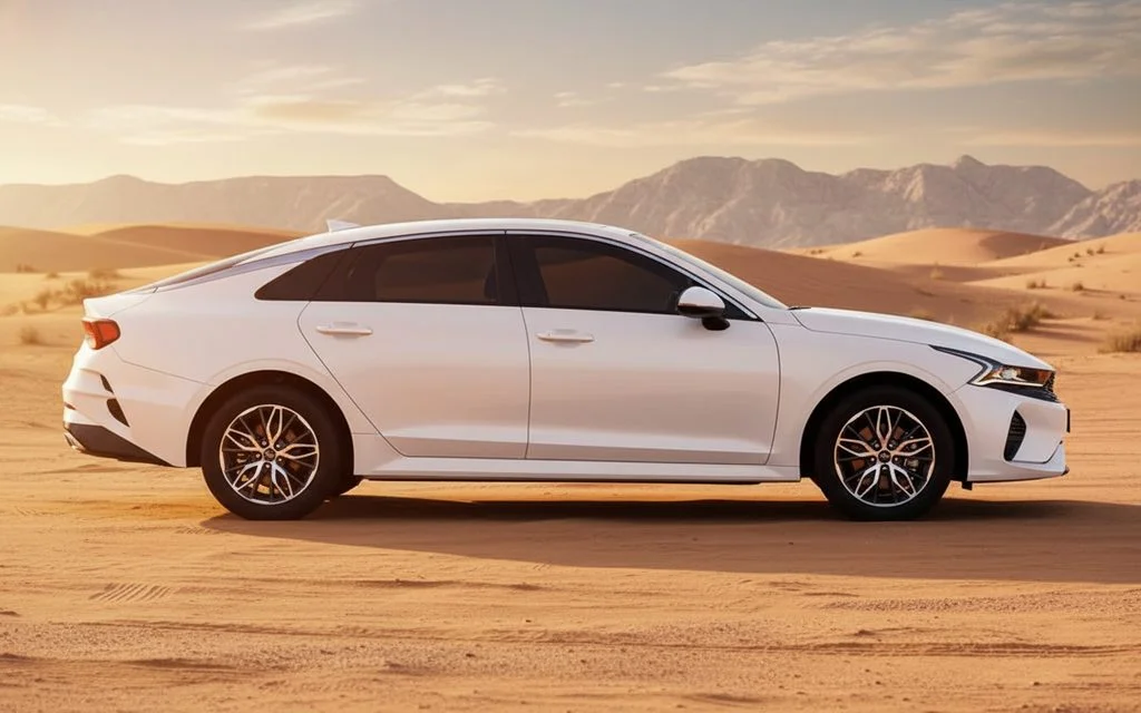 Kia K5 2023 White side profile