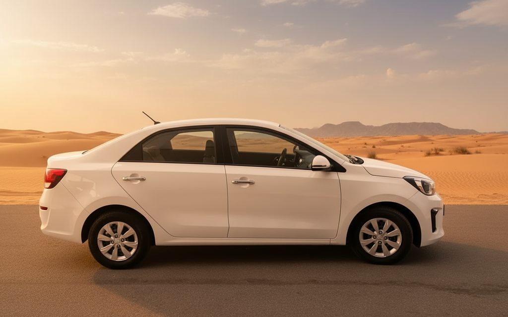 Kia Pegas 2023 White side profile