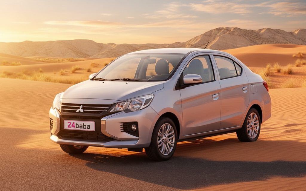 Mitsubishi Attrage 2024 Grey rear view showing taillights