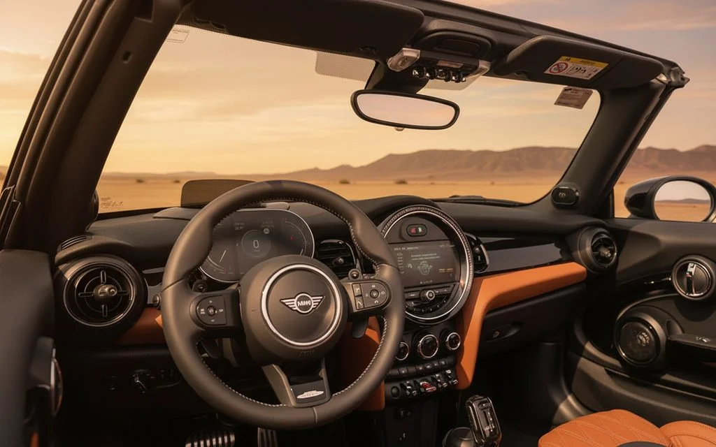 Mini Cooper 2023 interior view showing trim