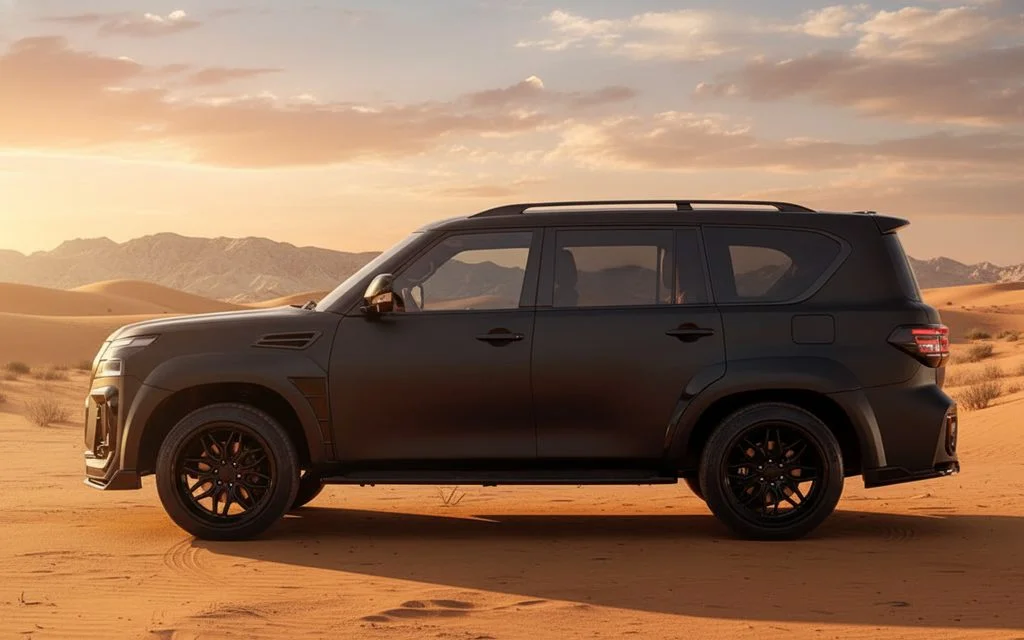 Nissan Patrol 2025 Black side profile