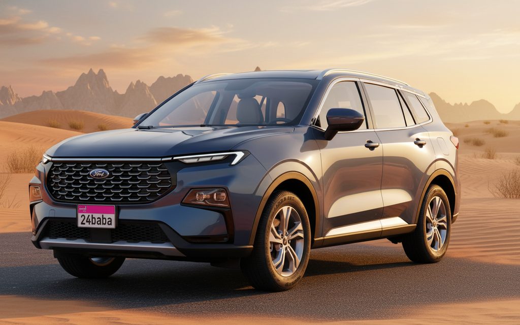 Ford Territory 2024 Blue front view with headlights