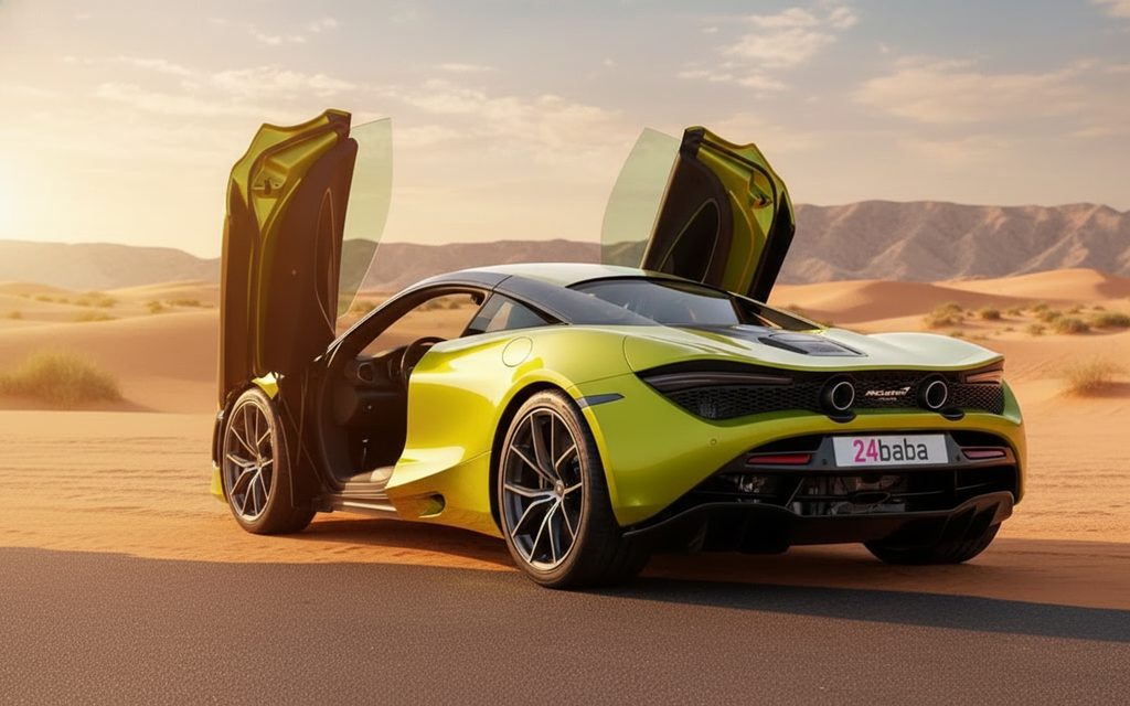 Mclaren Artura 2025 Yellow rear view showing taillights
