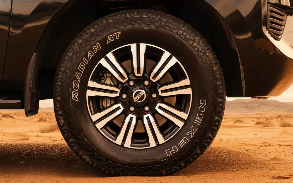 Nissan Patrol 2021 alloy wheel close up