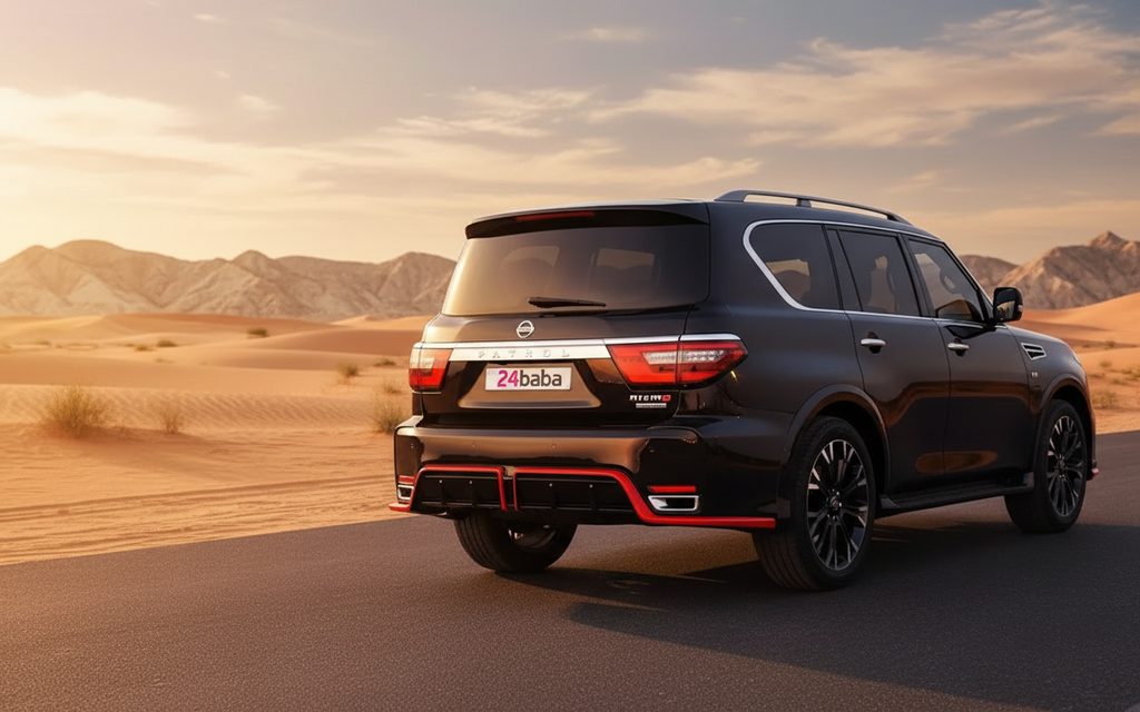Nissan Armada 2020 Black rear view showing taillights