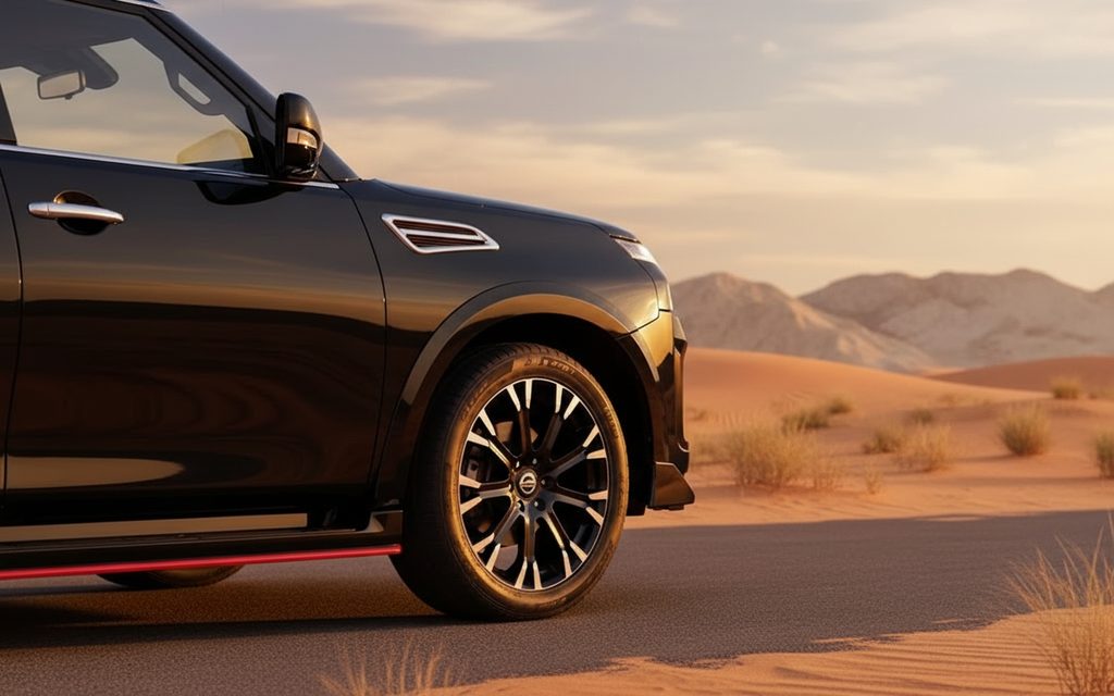 Nissan Armada 2020 alloy wheel close up