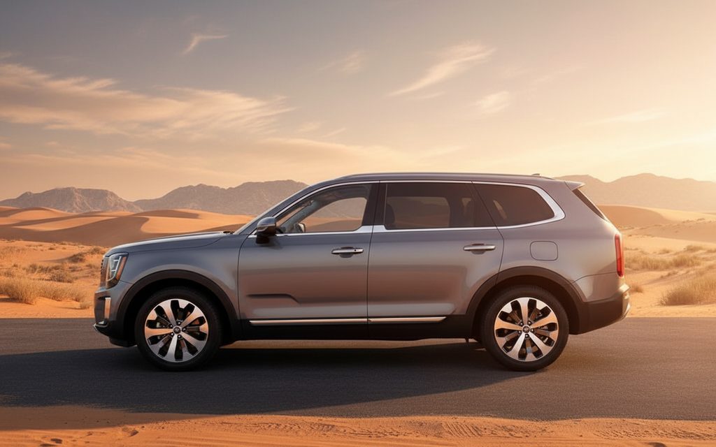 Kia Telluride 2021 Silver side profile