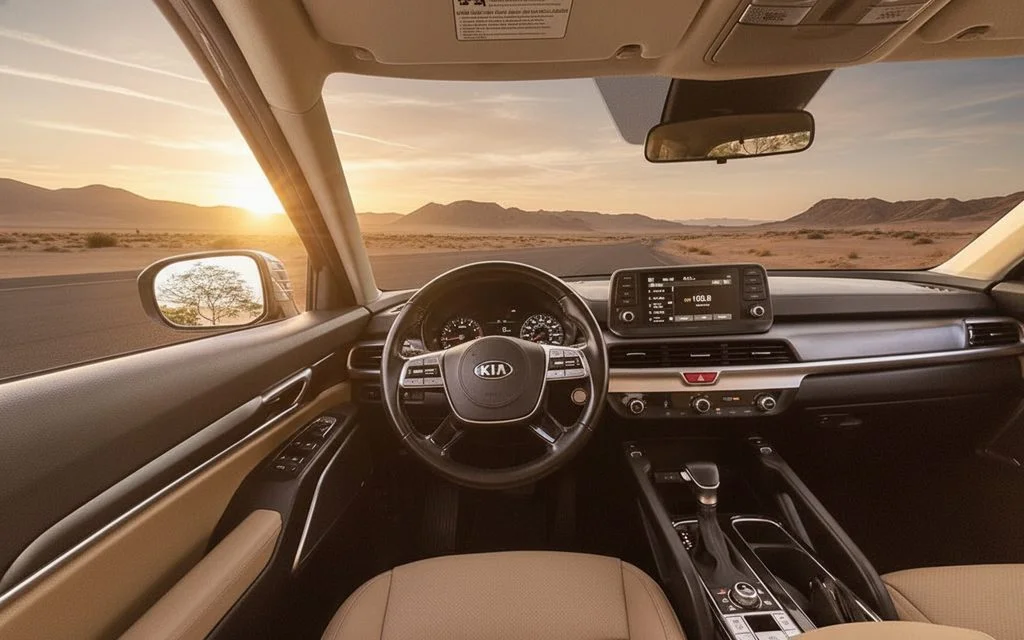 Kia Telluride 2021 interior view showing trim