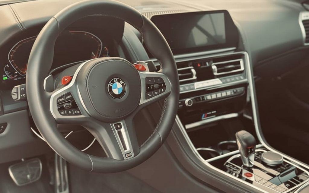 Bmw M8 2024 dashboard and infotainment – rental in Dubai