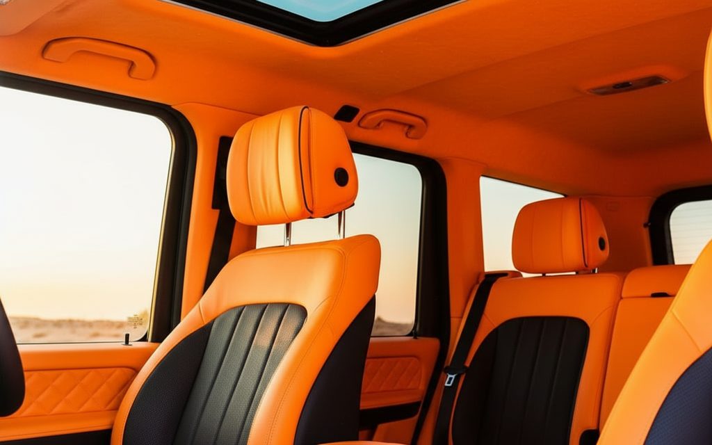 Mercedes G63 2023 leather seats and cabin