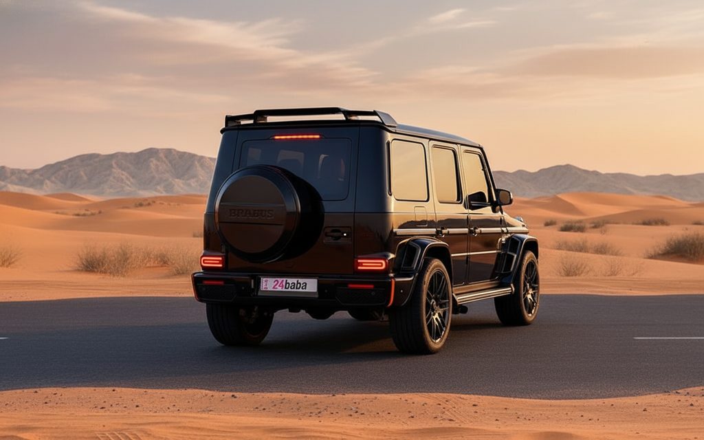 Mercedes G63 2023 Black rear view showing taillights