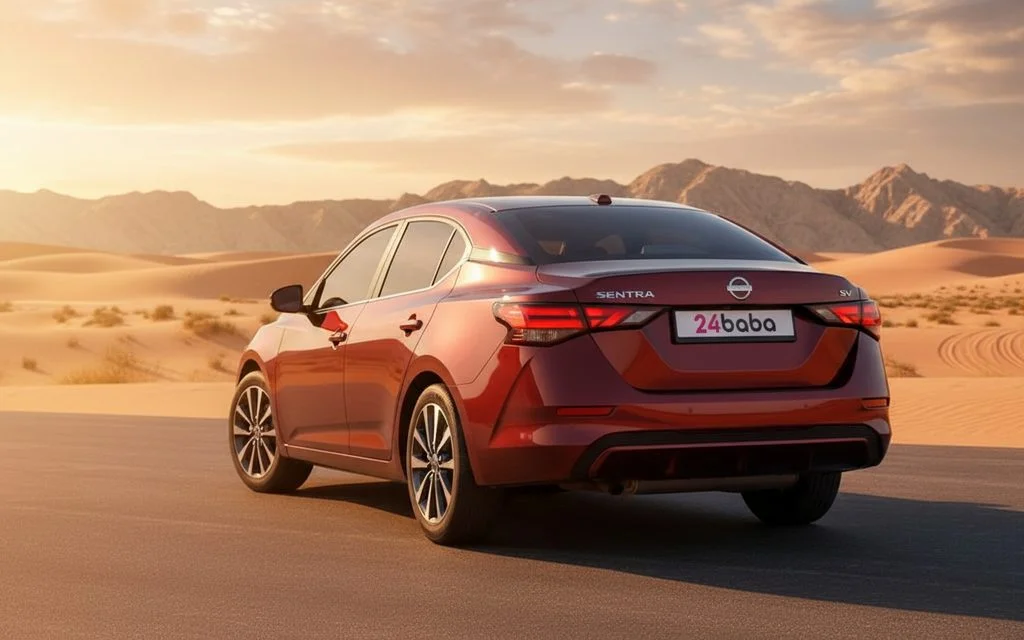 Nissan Sentra 2024 Red rear view showing taillights