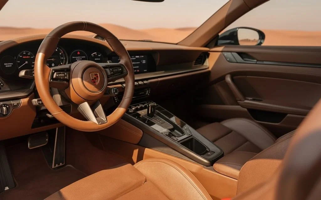 Porsche 911 2022 interior view showing trim