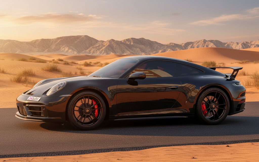 Porsche 911 2022 Black side profile
