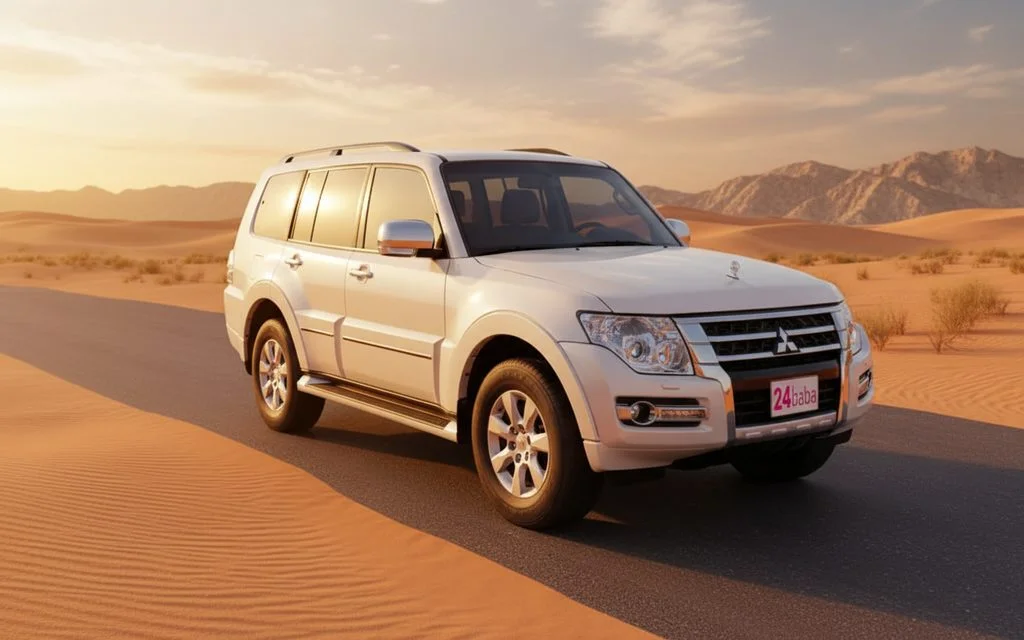 Mitsubishi Pajero 2020 White front view with headlights