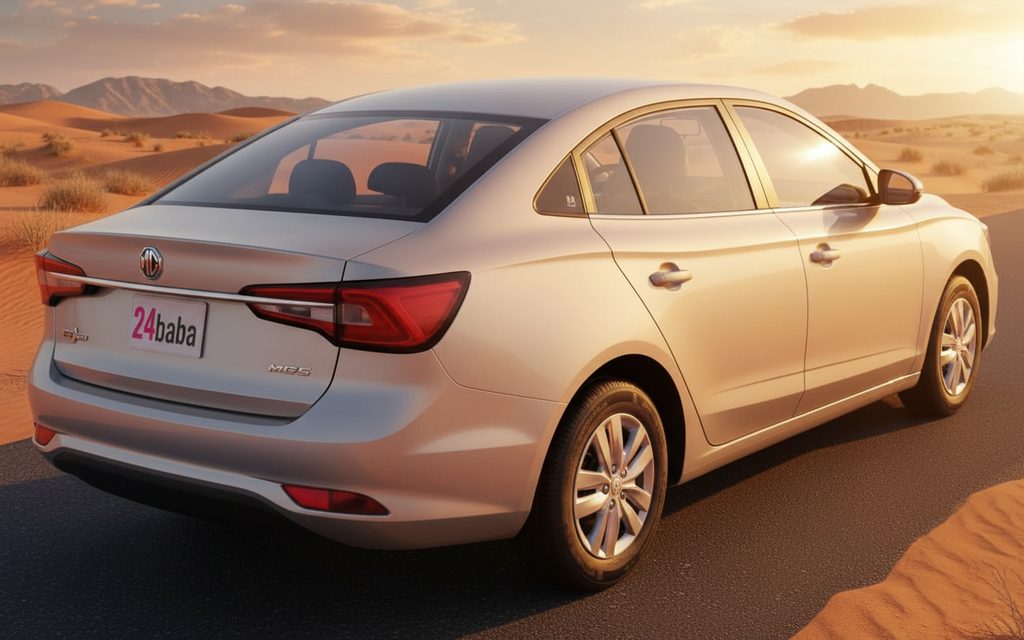 Mg 5 2020 Silver rear view showing taillights