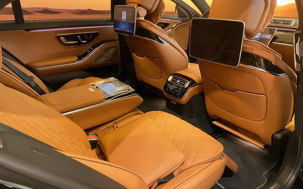 Mercedes S500 2021 leather seats and cabin