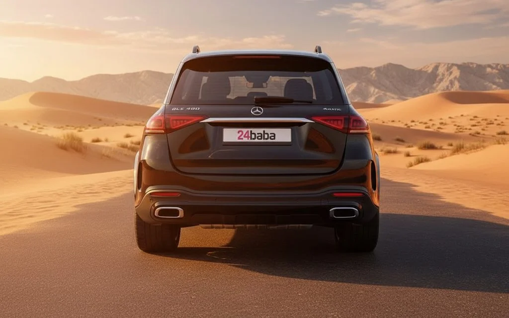 Mercedes Gle450 2022 Black rear view showing taillights