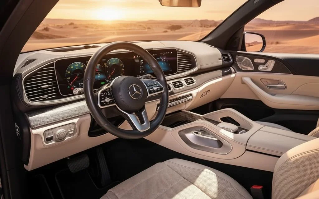 Mercedes Gle450 2022 dashboard and infotainment