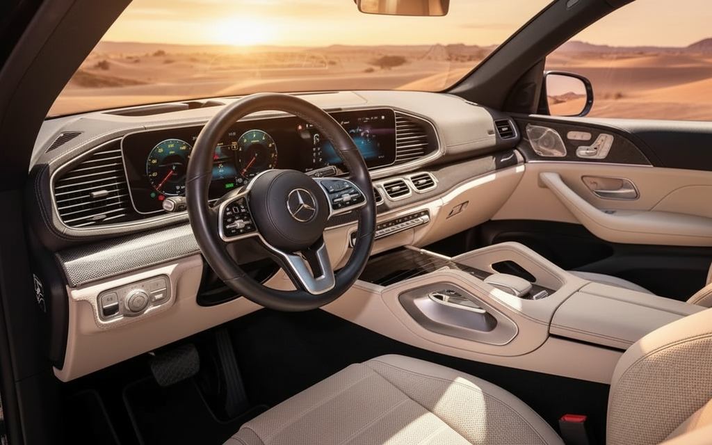 Mercedes Gle450 2022 dashboard and infotainment
