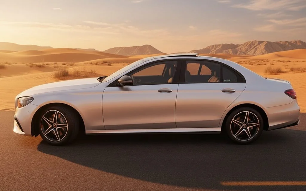 Mercedes E450 2025 Silver side profile