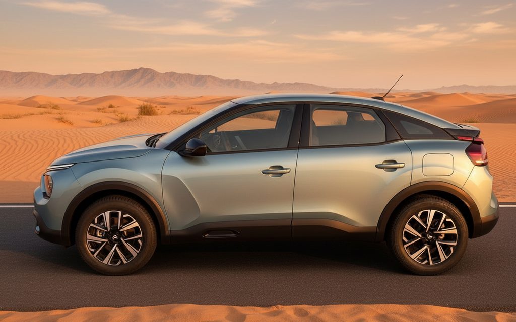 Citroen C4 2023 Blue side profile