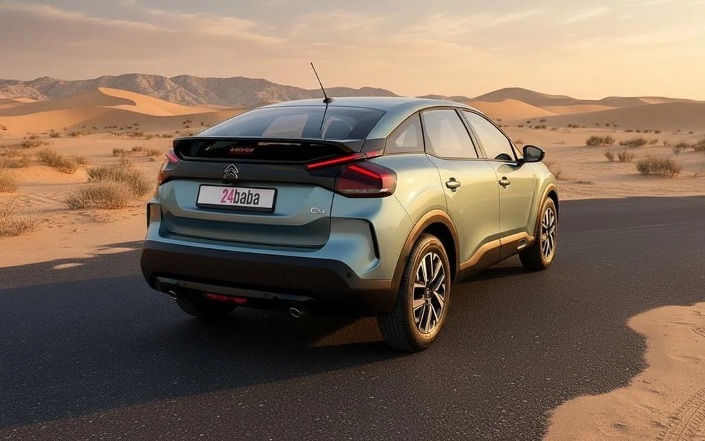 Citroen C4 2023 Blue rear view showing taillights