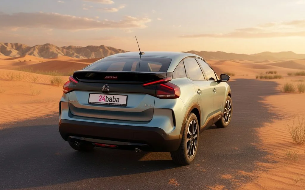 Citroen C4 2023 Blue rear view showing taillights