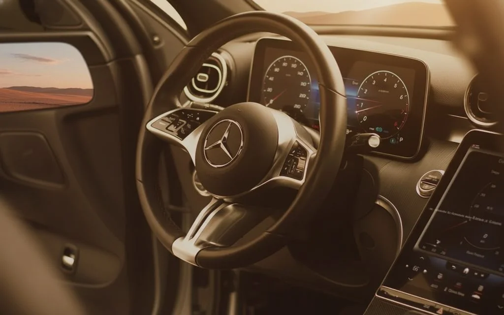 Mercedes C300 2023 dashboard and infotainment