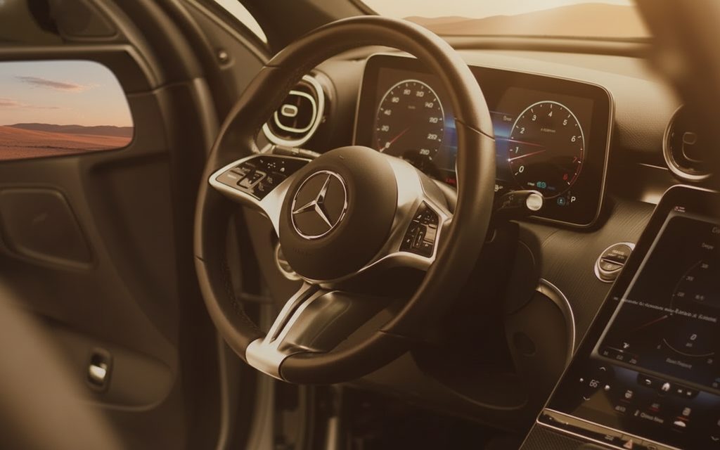 Mercedes C300 2023 dashboard and infotainment